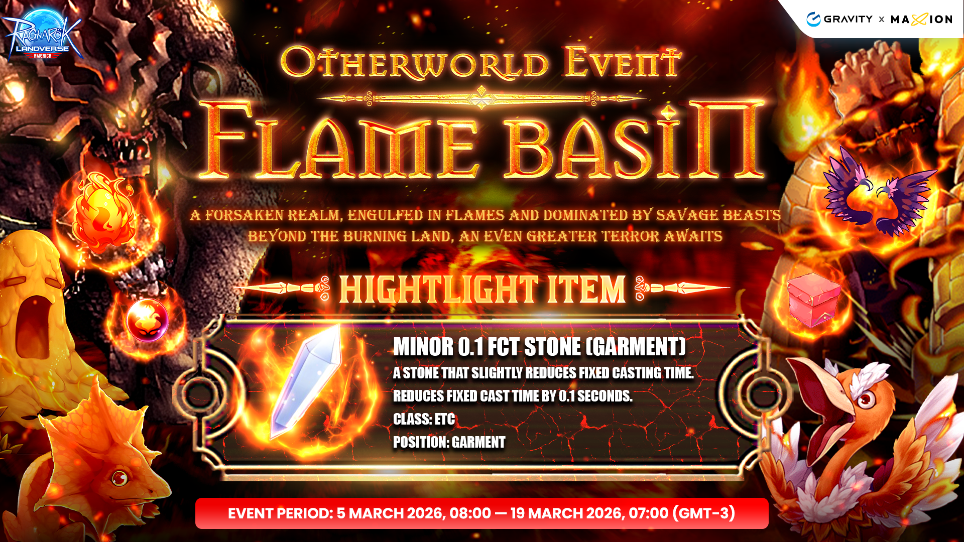 Ragnarok Online Landverse America : Otherworld Event – Flame Basin