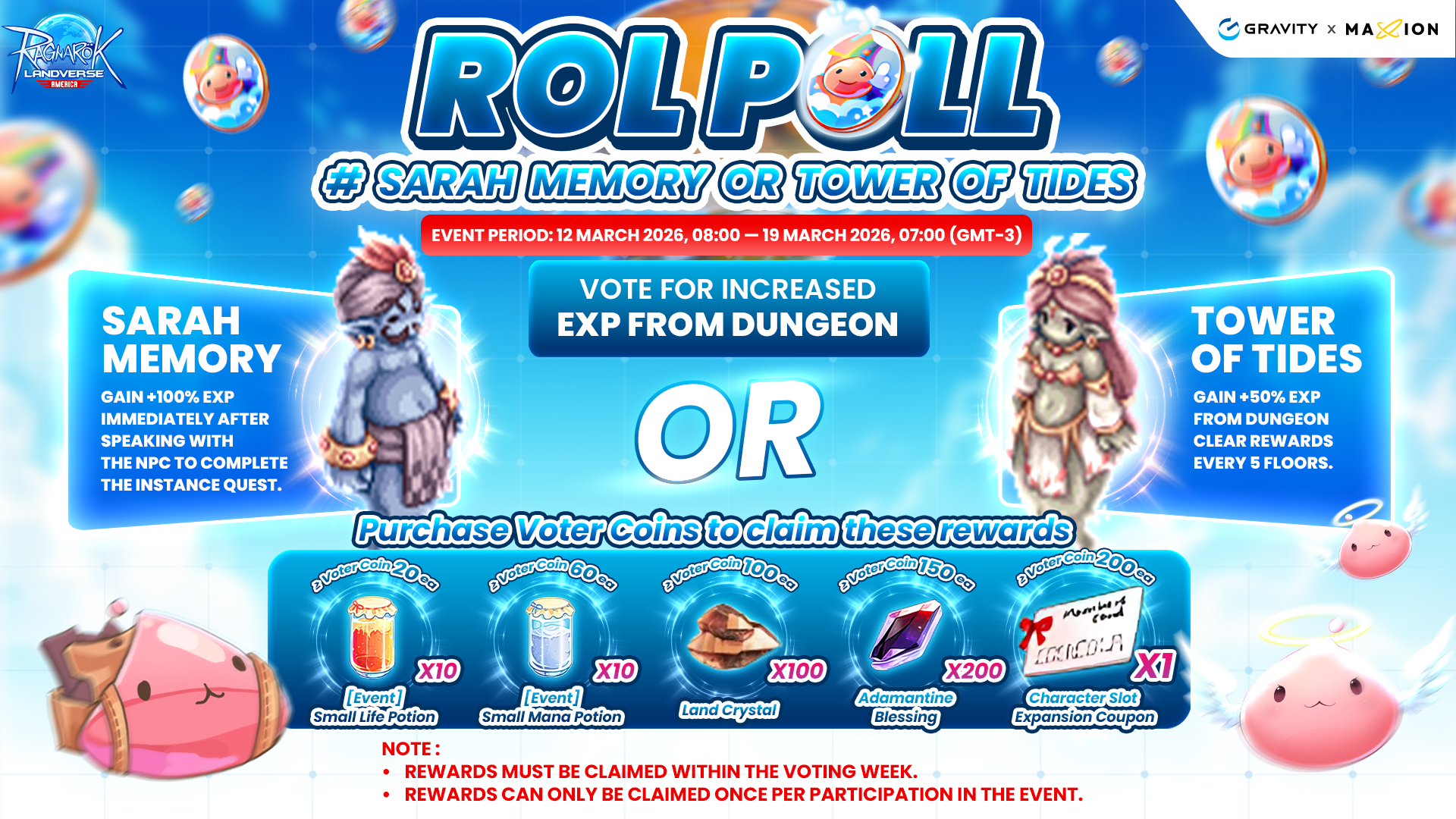 Ragnarok Online Landverse America : ROL Poll Vote – Dungeon Voting Event