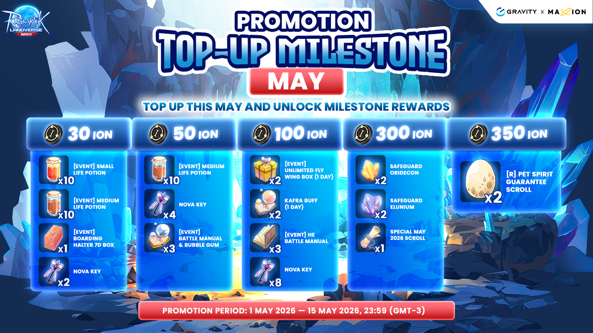 Ragnarok Online Landverse America : TOP-UP MILESTONE MAY 2026